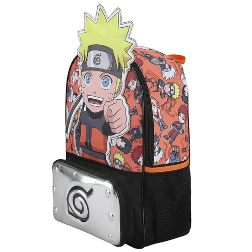 Vista 3 de Naruto Shippuden - Mochila de personajes de anime para niños de 16 pulgadas