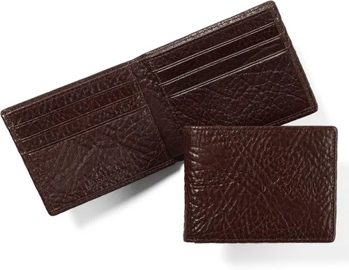 Vista 14 de Leatherology Cartera Bifold Delgada para Hombres – Cartera Delgada de Bolsillo Frontal con 6 Ranuras para Tarjetas, Compartimento para Billetes y 2