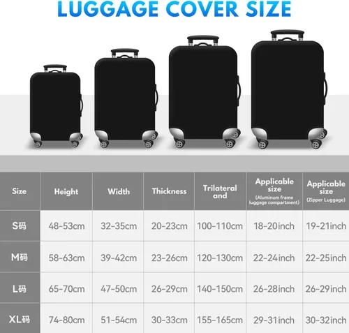Vista 5 de T Tersely Funda para equipaje de viaje, protector de maleta de elastano, lavable, para equipaje de 18 a 30 pulgadas, protector de equipaje elástico