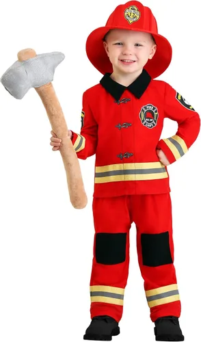 Vista 2 de Fun Costumes Disfraz de bombero amigable para niños pequeños