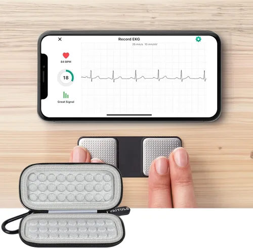 Vista 6 de PAIYULE Funda para KardiaMobile 6L para monitor de electrocardiograma, soporte compacto también se adapta a monitor de frecuencia cardíaca portátil