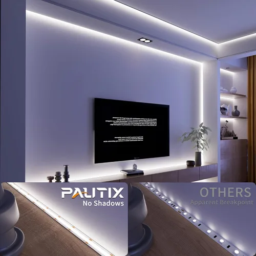 Vista 3 de PAUTIX COB - Tira de luces LED de 16.4 pies, luz blanca diurna 6500 K, tira de luz LED regulable CRI85+, cinta de luces LED superbrillantes de 24 V