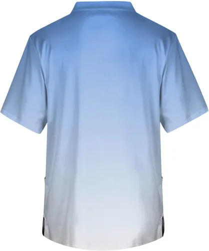 Vista 2 de Ropa médica de manga corta con cuello en V para hombre con 3 bolsillos grandes