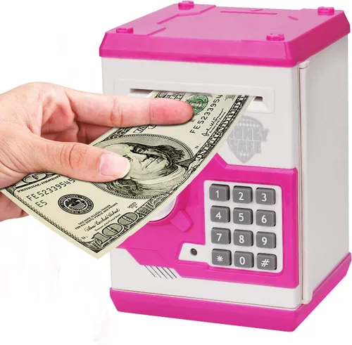 Vista 16 de Alcancía Electrónica de Cajero Automático con Contraseña de Dibujos Animados Lata de Monedas de Efectivo Puede Desplazar Automáticamente Billetes