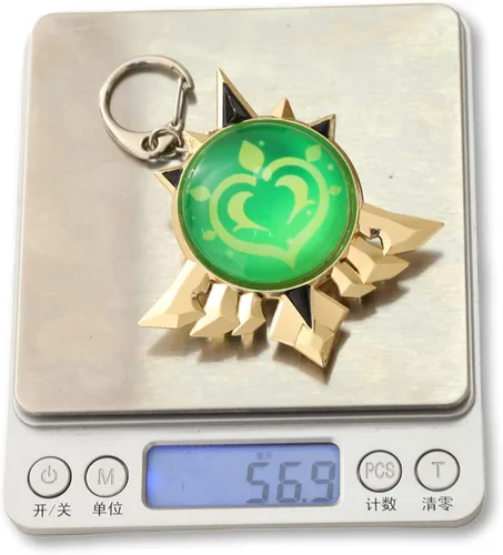 Vista 4 de Loveqiqi Genshin Impact Vision - Llavero Mondstadt Pyro, accesorios de llavero para cosplay, réplica exacta del juego