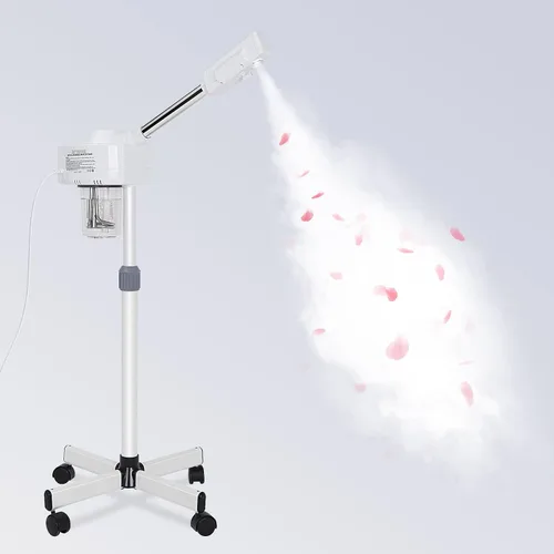 Vista 10 de 2 en 1 vapor facial 5X lámpara de aumento - Máquina de spa de ozono caliente, salón de cara de niebla equipo de cuidado de la piel de belleza