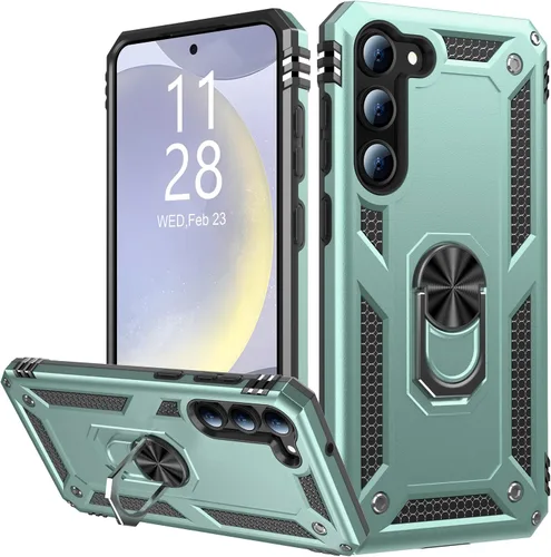 Vista 29 de IKAZZ Funda para Galaxy S21, Grado Militar Resistente a Golpes de Servicio Pesado Cubierta Protectora para Teléfono Pasa Prueba de Caída de 16 pies