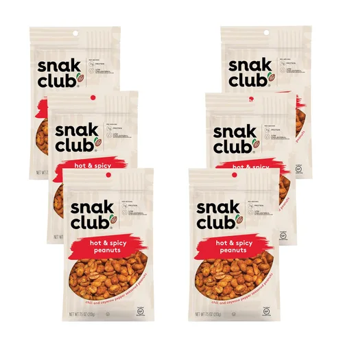 Vista 5 de Snak Club Cacahuetes crujientes, 7.5 onzas (paquete de 6)