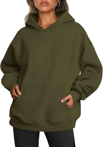 Vista 91 de Trendy Queen - Sudaderas extragrandes con capucha para mujer, suéteres de manga larga, sin botones, de vellón, de otoño, ropa de invierno