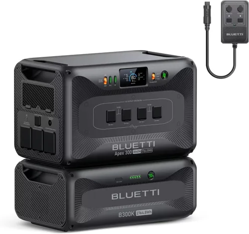 Vista 19 de BLUETTI Apex 300 - Estación de energía portátil, generador solar de 2764.8 Wh con batería de reserva con 6 salidas de CA de 3840 W