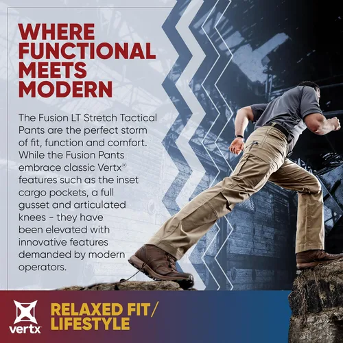Vista 2 de Vertx Pantalones tácticos Fusion Lt Stretch para hombre para CCW, senderismo