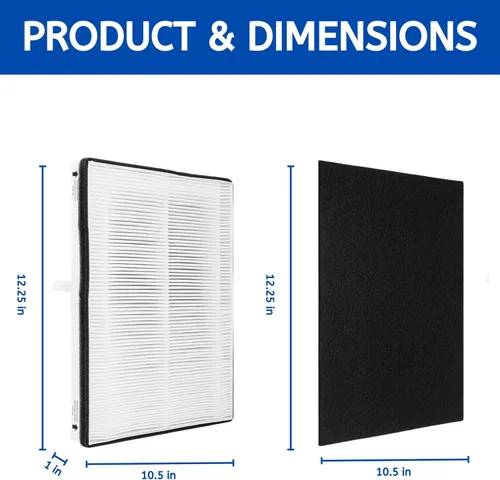 Vista 13 de Nispira Filtro de carbón de repuesto para purificador de aire, compatible con los modelos de purificador de aire Vornado AC300, AC350, AC500, AC550