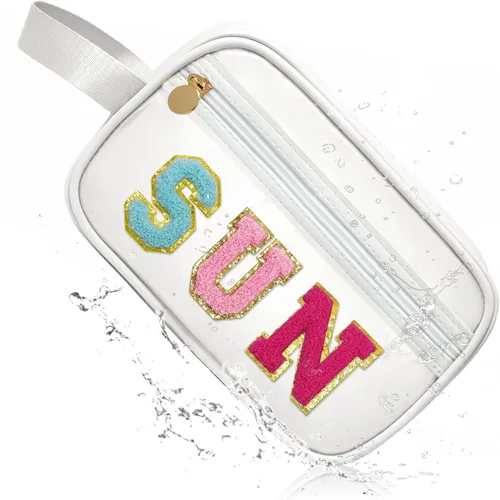 Vista 14 de COSHAYSOO Bolsas transparentes para aperitivos, bolsa de viaje para mujeres y niñas, lindas vacaciones de verano, playa, piscina, día del lago