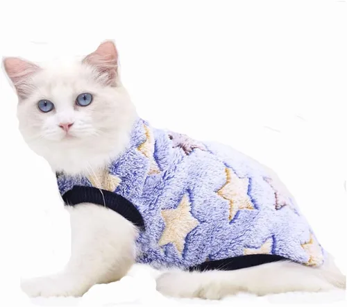 Vista 6 de ANIAC Ropa de conejo para conejos, chaleco cálido de gatito, camisa de forro polar XXXS para perro, camiseta acogedora para conejito, conejillo