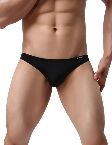 Vista 2 de Ropa interior para hombre, paquete de 4 unidades de slips clásicos con cintura baja elástica