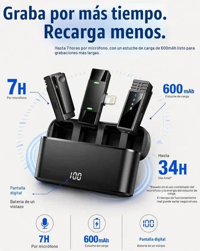 Vista 6 de Micrófono inalámbrico para iPhone/Android tipo C J68YL0813J