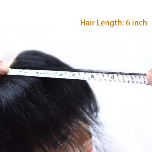 Vista 5 de Pieza frontal de cabello para hombres, extensión de cabello humano virgen de repuesto de línea capilar natural, extensión de cabello frontal