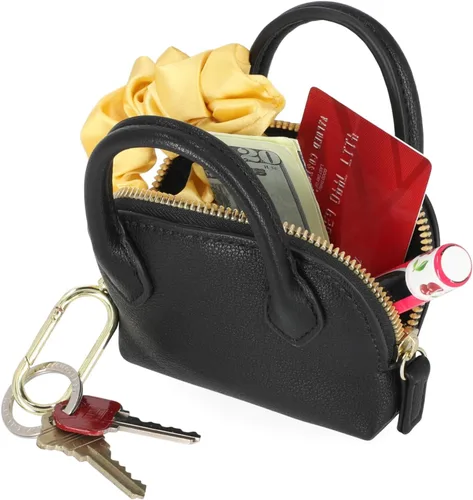 Vista 3 de Mundi Mini Grace - Cartera RFID con llavero, color negro