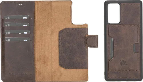 Vista 109 de Venito Florence - Funda de piel compatible con Samsung Galaxy S9, extra segura con bloqueo RFID, cartera desmontable para teléfono (gris decolorado)