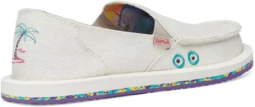 Vista 2 de Sanuk Mocasines Donna Rad Resort para mujer, marfil, talla 7
