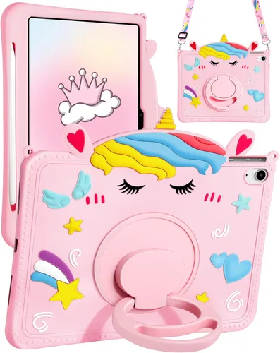 Vista 7 de Funda para iPad mini de 5ª/4ª generación - 7.9 pulgadas Funda Mini 4/5 Gen con soporte para bolígrafo, linda funda de tableta de silicona
