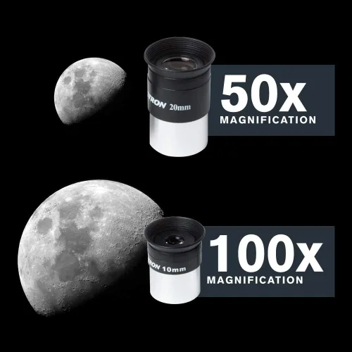 Vista 4 de Celestron - Telescopio refractor AstroMaster 90AZ, para principiantes - Óptica de vidrio totalmente recubierta - Trípode de altura ajustable