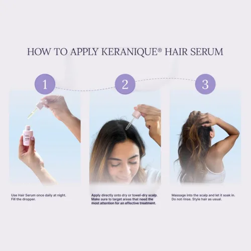 Vista 8 de Keranique Suero activador del crecimiento del cabello para mujeres, revitalizador multipéptido del cuero cabelludo para adelgazamiento del cabello