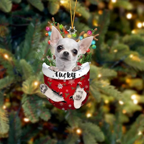 Vista 125 de Adorno de Navidad personalizado para perro Airedale Terrier en bolsillo de nieve, adorno para árbol de Navidad, idea de regalo para amantes