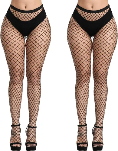Vista 17 de Medias de Red para Mujer, Medias de Cintura Alta, Medias Sexys, Medias Transparentes, Medias de Malla negro_1