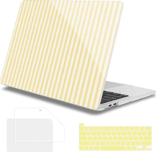 Vista 29 de Mektron Funda para MacBook Pro de 13 pulgadas 2022 2021 2020 versión A2338 M2 M1 A2289 A2251, cubierta rígida de plástico impresa para MacBook Pro