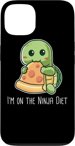 Vista 7 de Funda para iPhone 11 Pro Max I'm On The Ninja Diet Divertida Tortuga Comiendo Pizza Nerd Geek