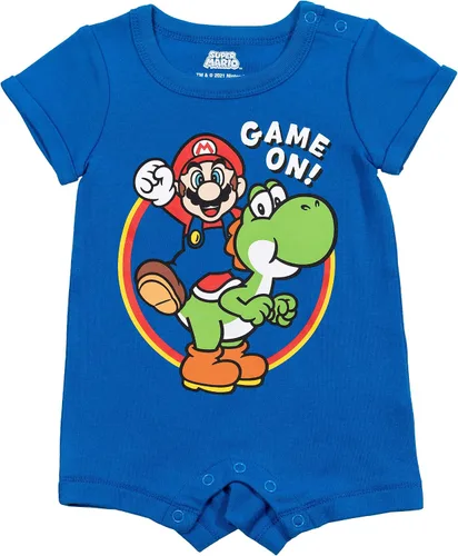 Vista 3 de SUPER MARIO Mario Yoshi - Conjunto de mameluco y sombrero de sol para bebé