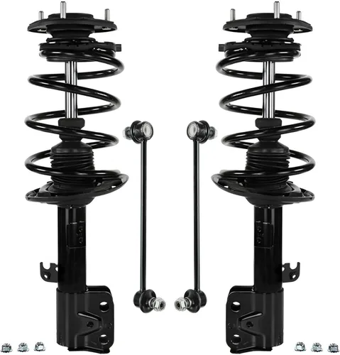 Vista 54 de Detroit Axle - Kit de 4 piezas RWD Puntales Delanteros Barras Estabilizadoras para Ford F-150 2021 2022 2023 2024, 2 Puntales con Resorte Helicoidal