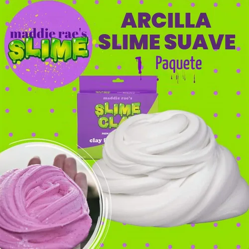 Vista 2 de Maddie Rae's Slime Clay White - Complemento de espuma suave no tóxica para textura cremosa de mantequilla, suministros de bricolaje, arcilla