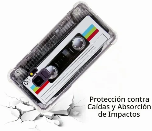 Vista 7 de FAteamll Funda para Galaxy S9 con esquinas reforzadas TPU suave parachoques retro cassette cinta caso compatible con Samsung Galaxy S9