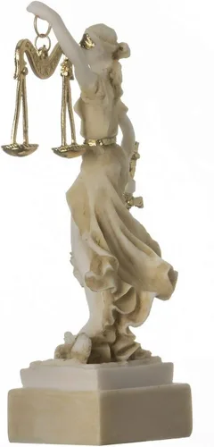 Vista 5 de Diosa griega Themis 5.5" Estatua ciega dama justicia abogada regalo dorado
