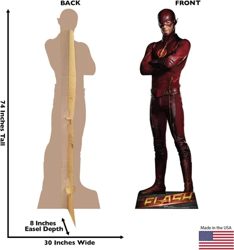 Vista 2 de Cardboard People Flash - Soporte de cartón de tamaño real, The CW's The Flash El Flash