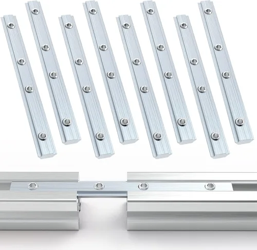 Vista 9 de 20 piezas de soporte L, perfil de aluminio estándar europeo Serie 2020 Ranura T 0.236 in Junta de soporte interior con tornillos, conector