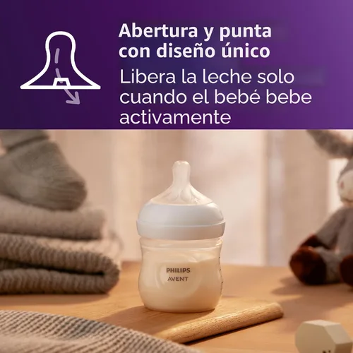 Vista 3 de Philips Avent Biberones naturales, flujo lento, 4 onzas, sin BPA, paquete