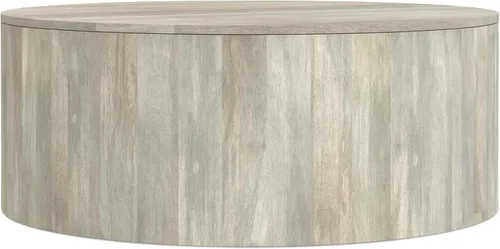 Vista 19 de SIMPLIHOME Millbury - Mesa de centro con tambor de madera maciza de mango Negro