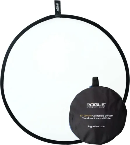Vista 8 de Rogue Reflector plegable 2 en 1 - Super Soft Silver / Natural White 20x40" a softer more diffuse light than shiny silver reflectors