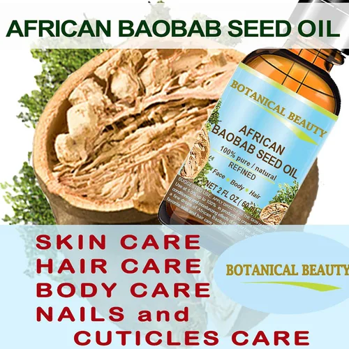 Vista 3 de Botanical Beauty Aceite de semillas de BAOBAB 100% puro y natural refinado prensado en frío aceite portador 2 fl oz 2.0 fl oz para cara, piel