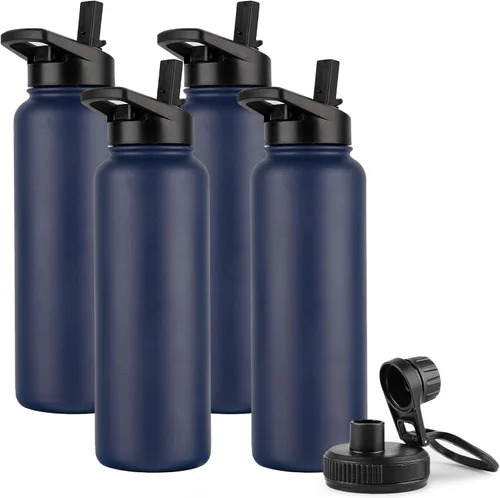 Vista 56 de DOMICARE Botella de agua para niños de 16 onzas para la escuela, de acero inoxidable, con aislamiento al vacío de doble pared, botella de agua