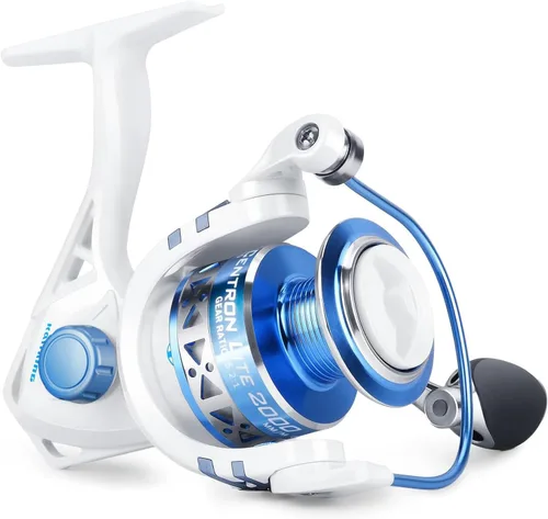 Vista 11 de KastKing Centron & Centron Lite Carretes Giratorios, Tamaño 500 es Perfecto para Pesca en Hielo, Hasta 17.5 lbs de Arrastre Máximo, Relación
