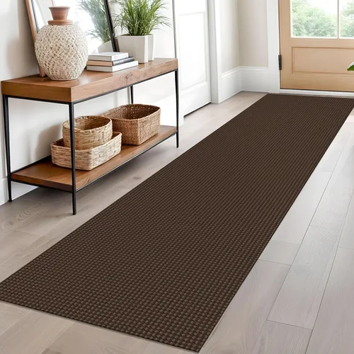 Vista 204 de EARTHALL Alfombra tejida de 2 x 3 pies, lavable para entrada, alfombra trenzada antideslizante, alfombra para puerta interior y exterior, alfombra