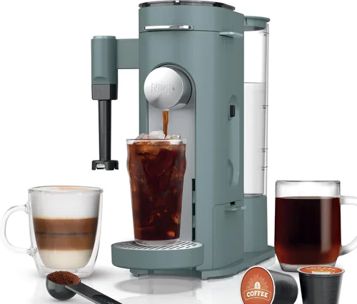 Vista 10 de [Usado] Ninja Cafetera Una sola porción Prepara con cápsulas de café y molidos Compatible con cápsulas de café K-Cup 4 estilos