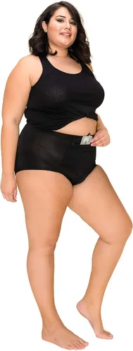 Vista 4 de Barbra Lingerie Ropa interior de viaje con bolsillo para mujer, bragas de cintura S-5XL