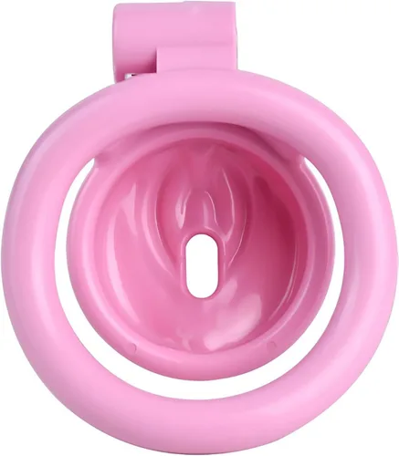 Vista 3 de Dispositivo de castidad masculina, jaula de castidad pequeña, mini jaula de resina, juguetes sexuales para hombres con 4 anillos de diferentes