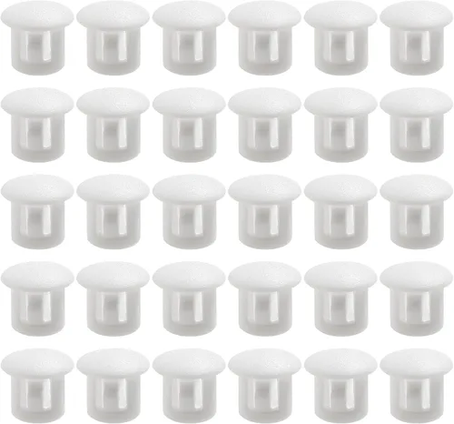 Vista 12 de 30 tapones blancos para agujeros – Tapones de plástico tipo empotrado de 1-1/4 pulgadas (1.260 in) a presión en tubo de orificio de bloqueo