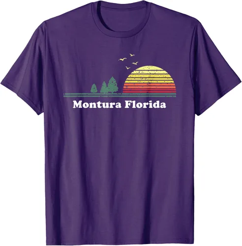 Vista 4 de Vintage Montura, Florida Sunset - Camiseta con impresión de recuerdo
